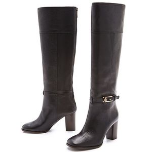 Tory Burch Jenna Leather Mid Heel Boot